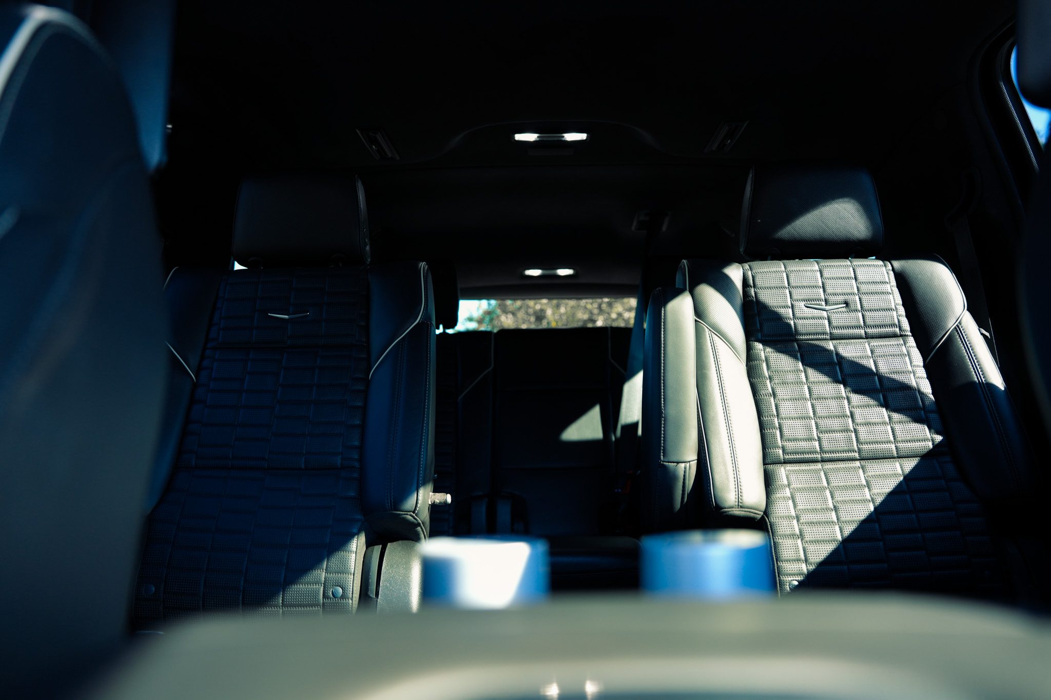 Quilted leather rear cabin of a Nashlux Escalade